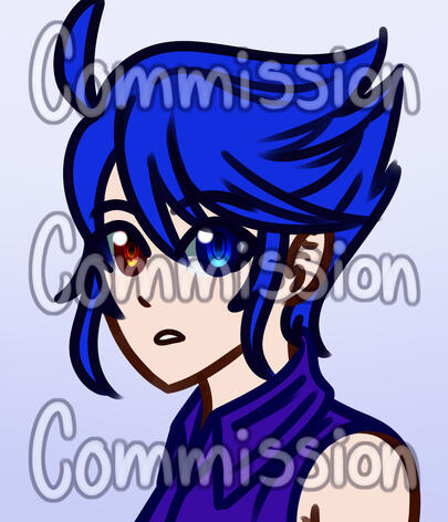 Custom Bust Flat Color Anime Style